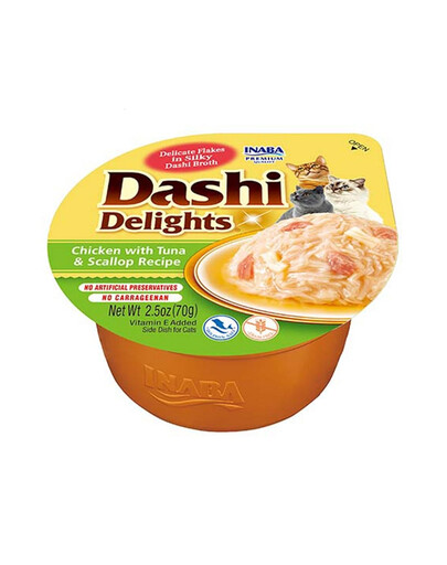 INABA Cat Dashi Delights Kuracie mäso, tuniak a mušle 70 g