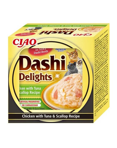 INABA Cat Dashi Delights Kuracie mäso, tuniak a mušle 70 g