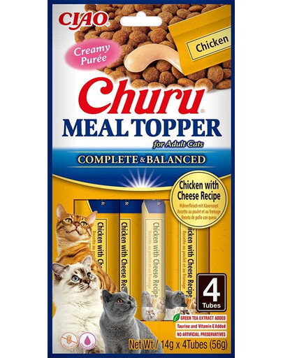 INABA Meal Topper Chicken Cheese 4x14 g