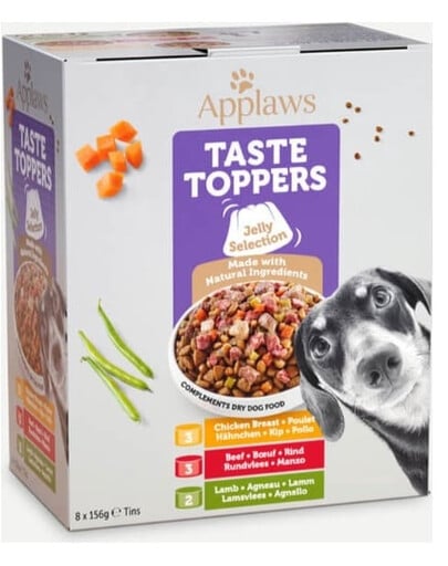 APPLAWS Taste Toppers Multipack konzervy v omáčke pre psov 8x156 g