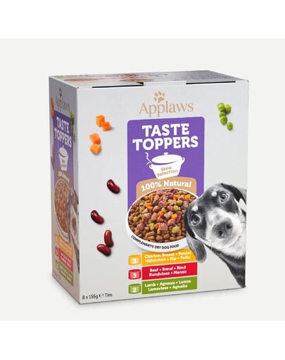 APPLAWS Taste Toppers Multipack konzervy v omáčke pre psov 8x156 g