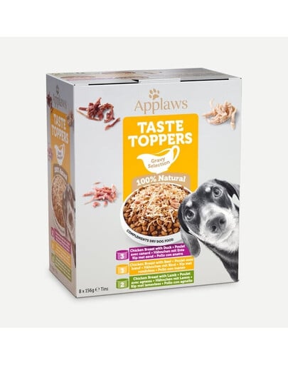 APPLAWS Taste Toppers Multipack konzervy v omáčke pre psov 8x156 g