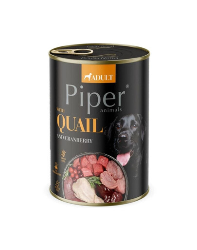 PIPER Dog Prepelice s brusnicami 400g