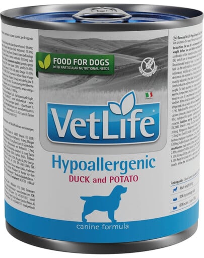 FARMINA VetLife Hypoallergenic Duck & Potato dietetické krmivo pre psov 300 g