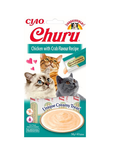 INABA Churu Cat kuracie mäso s krabom 56 g