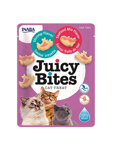 INABA Juicy Bites krevety a morské plody 33,9 g (3x11,3 g)