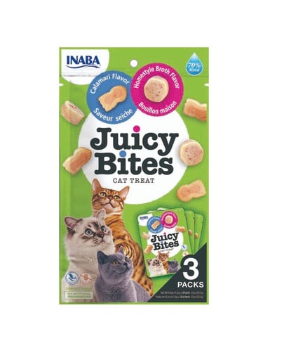 INABA Juicy Bites domáci vývar a kalamáre 33,9 g (3x11,3 g)