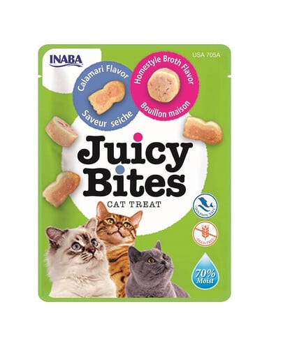 INABA Juicy Bites domáci vývar a kalamáre 33,9 g (3x11,3 g)