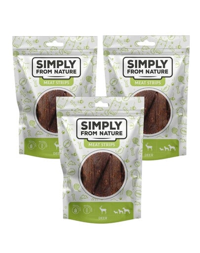 SIMPLY FROM NATURE Meat Strips pre psov 3x80 g