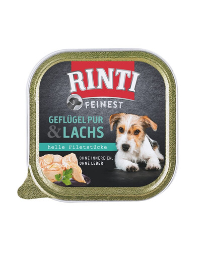 RINTI Feinest Poultry Pure&Salmon zásobník na hydinu a lososa 150 g