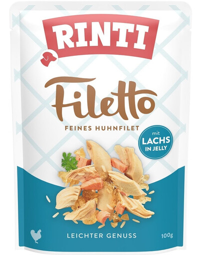 RINTI Filetto in Jelly Chicken&Salmon vrecúško v želé s kuracím mäsom a lososom 100 g