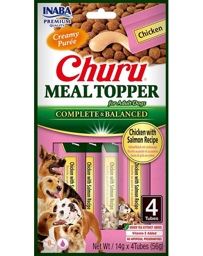 INABA Dog Meal Topper Chicken Salmon 4x14 g