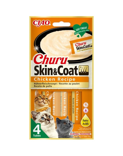 INABA Cat Churu Skin&Coat 4x14g