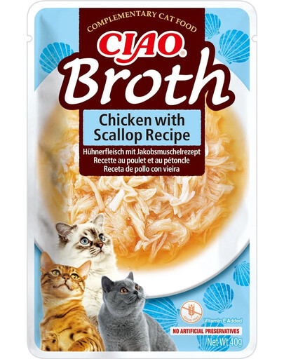 INABA Cat CIAO Broth Bulion Chicken & Scallops 40g