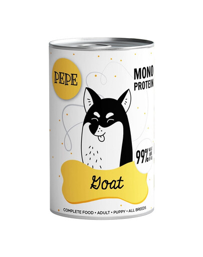 PAKA ZWIERZAKA PEPE Goat 99% (koza) 400g monoproteínové potraviny