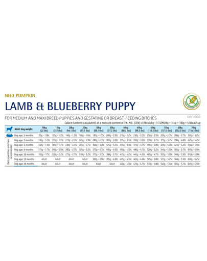 Farmina N & D dog Grain Free PUMPKIN puppy medium & maxi lamb & blueberry 12 kg