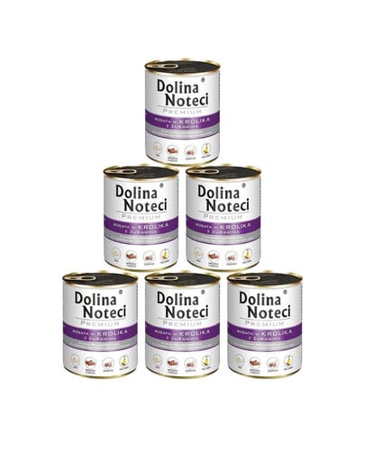 DOLINA NOTECI Premium bohaté na králika s brusinkou 6 x 800g