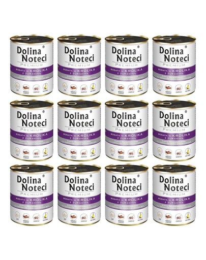 DOLINA NOTECI Premium bohaté na králika s brusinkou 12 x 800g