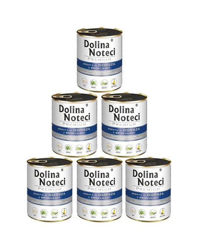 DOLINA NOTECI Premium bohaté na tresku a brokolicu 6 x 800g