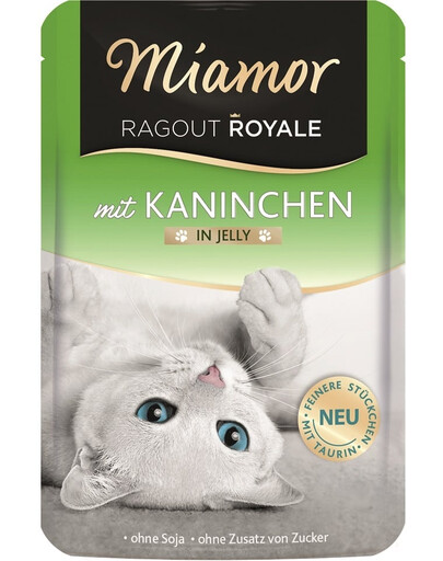 MIAMOR Ragout Royale in Jelly Rabbit želé vrecká pre mačky 100 g