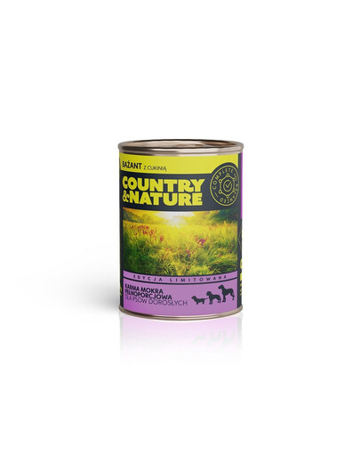 COUNTRY&NATURE Bezobilné mokré krmivo Bažant s cuketou 400 g
