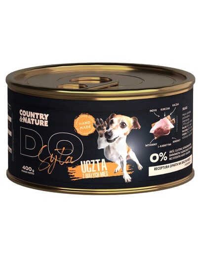 COUNTRY&NATURE Hody z bieleho mäsa mokré krmivo pre suché psy 400 g