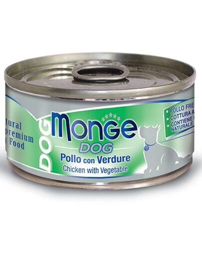 MONGE Natural Dog Kura a zelenina 95g