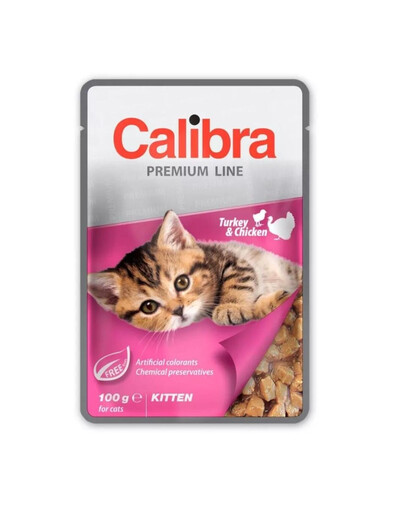 CALIBRA Cat Premium Line Kitten Turkey&Chicken 100 g