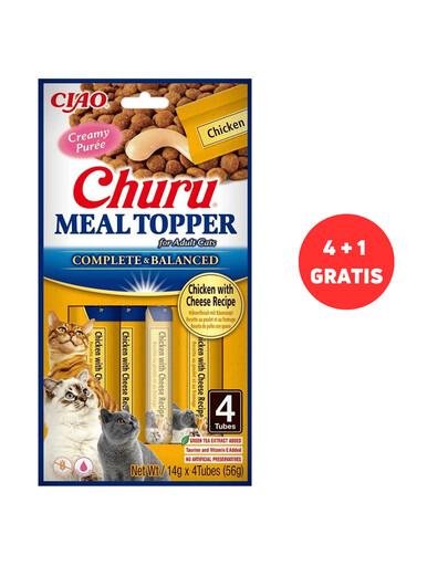 INABA Meal Topper Chicken Cheese 4 x 4x14 g + 1 ZADARMO