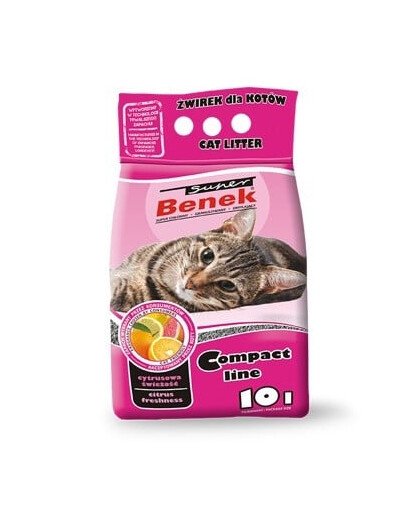 Benek Super Compact bentonitové stelivo  citrusová sviežosť 10L