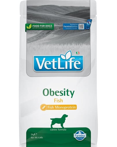 FARMINA VetLife Obesity Fish krmivo pre dospelých psov 2 kg