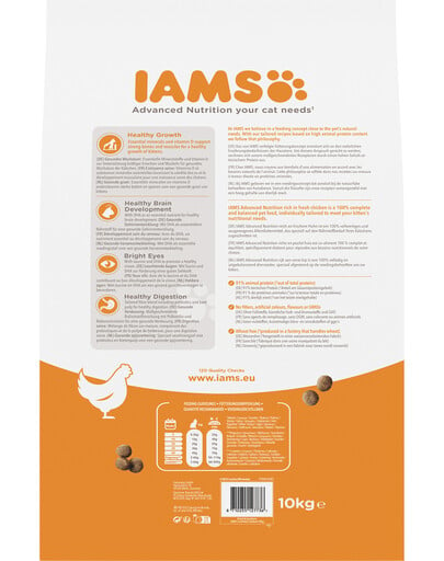 IAMS Cat Kitten & Junior All Breeds Chicken 10 kg