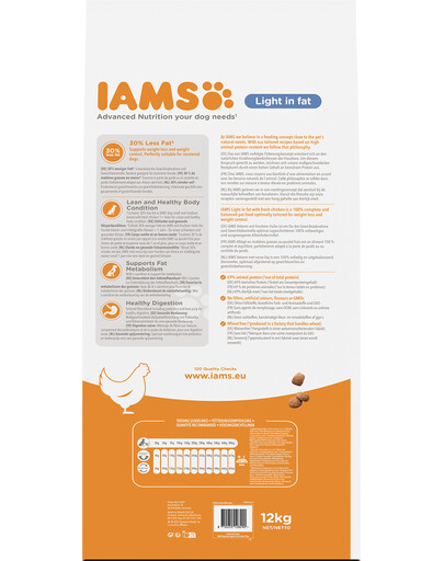 IAMS ProActive Health Adult Light in Fat for Sterilsed/Overweight dogs Chicken 12 kg