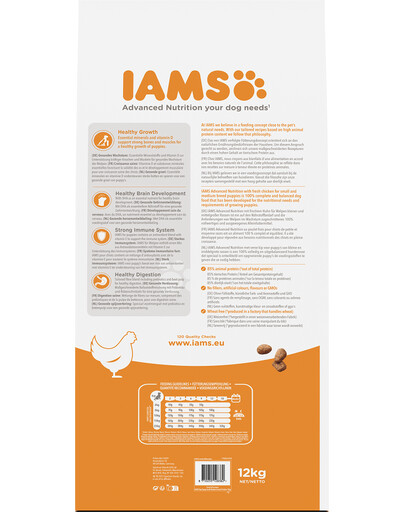 IAMS ProActive Health Puppy & Junior Small & Medium Breed Chicken 12 kg