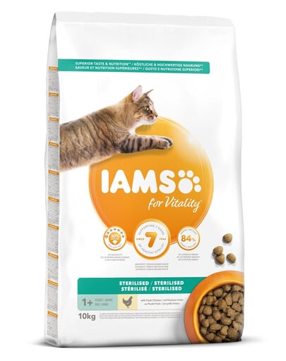 IAMS Adult Weight Control All Breeds Chicken Granule s kuracím mäsom pre mačky 10 kg