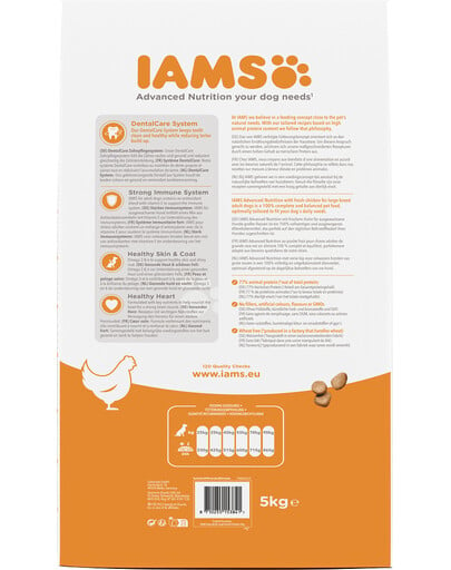 IAMS For Vitality Granule pre psov veľkých plemien s kuracím mäsom 5 kg