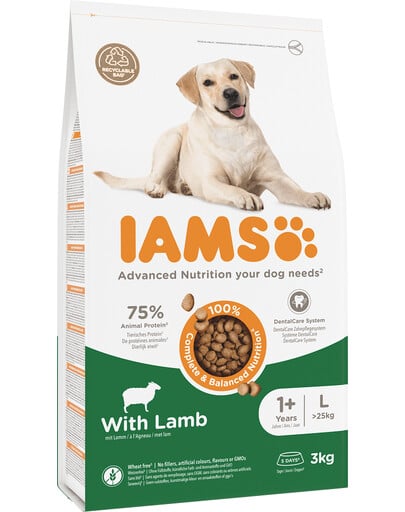 IAMS For Vitality Adult Large Breed Lamb Granule s jahňacím mäsom 3 kg