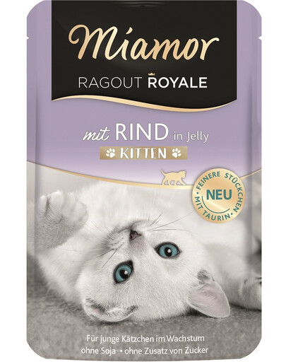 MIAMOR Ragout Royale in Jelly Beef Kitten hovädzie želé 100 g