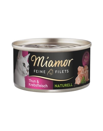 MIAMOR Feine Filets Naturell Tuna&Crab 80g