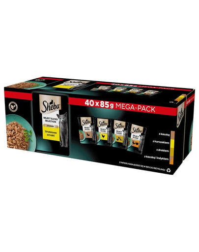 SHEBA Selection Select Slices hydinové maškrty v omáčke 40x85 g