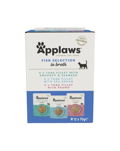 APPLAWS Cat Pouch Multipack 12 x 70 g Fish Selection