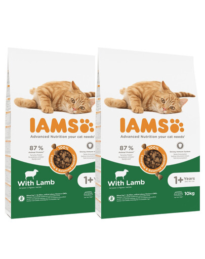 IAMS for Vitality Granule pre dospelé mačky s jahňacím mäsom 20 kg (2 x 10 kg)