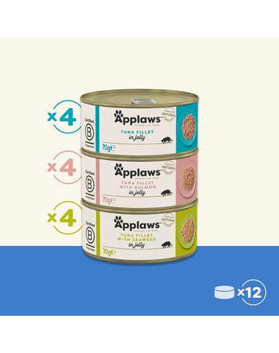 APPLAWS Cat Tin Fish Selection in Jelly Multipack 12x70g