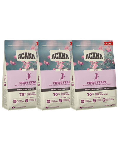 ACANA First Feast Cat 3x340 g krmivo pre mačiatka