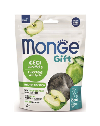 MONGE Gift Super 150g Krmivo s cícerom a jablkom pre psov