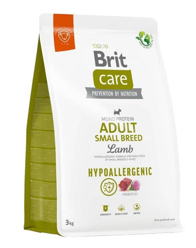 BRIT CARE Hypoallergenic Adult Small Breed Lamb 3 kg