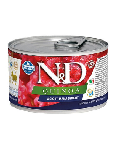 FARMINA N&D Quinoa Dog Weight Management 140 g jahňacie mäso pre psov s nadváhou