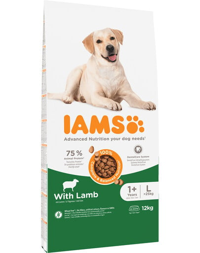 IAMS For Vitality Adult Large Breed Lamb Granule s jahňacím mäsom 12 kg