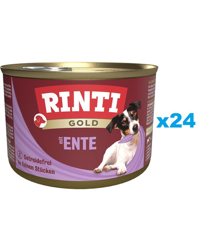 RINTI Gold Duck hearts Mini Kačacie srdiečka pre malé plemená psov 24x185 g