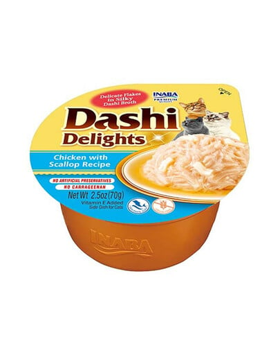 INABA Cat Dashi Delights Kuracie mäso a mušle 70 g